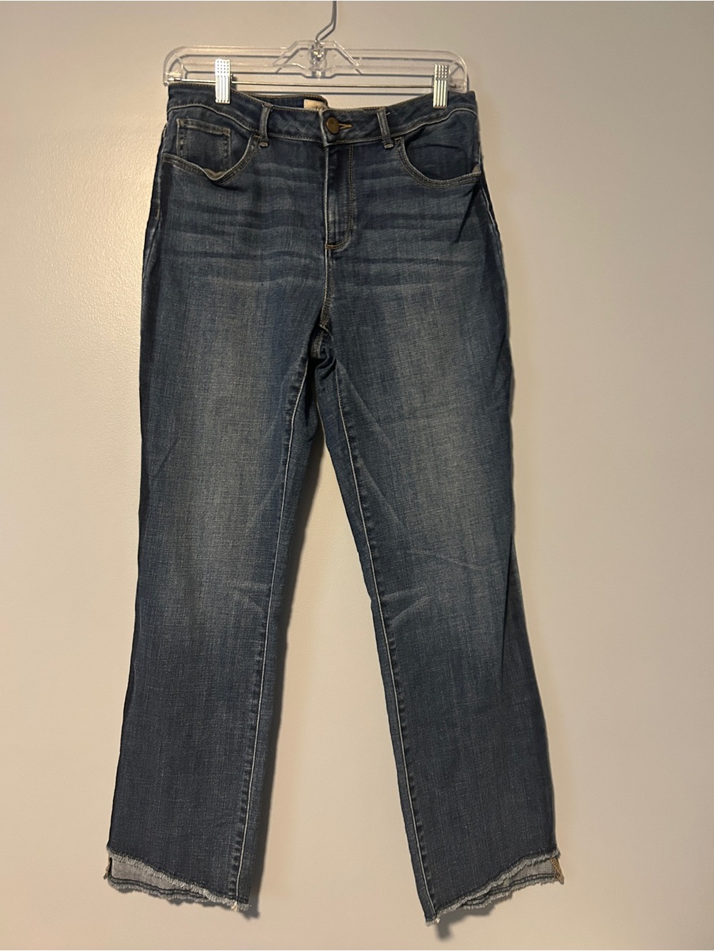 LOGO by Lori Goldstein Dark Blue Straight-Leg Jeans